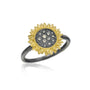 Small Pave Diamond Sunflower Ring | Rebecca Myers Collection