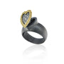 Small Framed Pave Diamond Heart Locket Ring | Rebecca Myers Collection