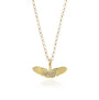 Small Gold Wings Pendant with Diamonds | Rebecca Myers Collection