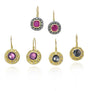 Small Halo Gemstone Earrings | Rebecca Myers Collection