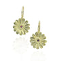 Small Shasta Daisy Earrings with Ruby Centers on wires | Rebecca Myers Collection
