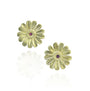 Small Shasta Daisy Earrings with Ruby Centers on posts | Rebecca Myers Collection