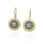 Small Pave Diamond Sunflower Earrings | Rebecca Myers Collection