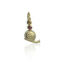Gold Snail Charm with Ruby Topper | Rebecca Myers Collection