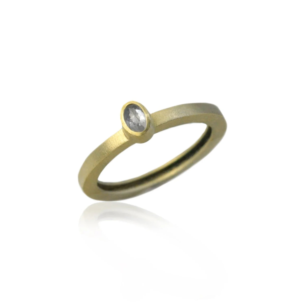 Gold and Silver Natural Diamond & Flower Stacking Rings 9 | Rebecca Myers Collection