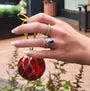 Round Fairy Dust Diamond and Gold Rings | Rebecca Myers Collection