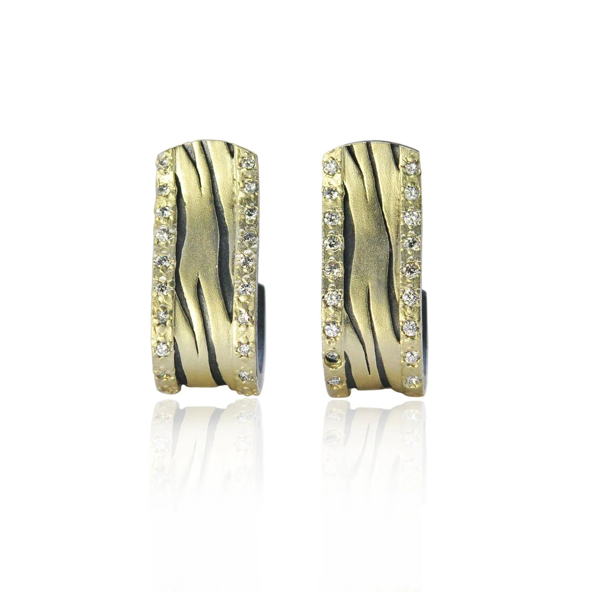 Zebra and Tiger Striped J-Hook Earrings | Rebecca Myers Collection