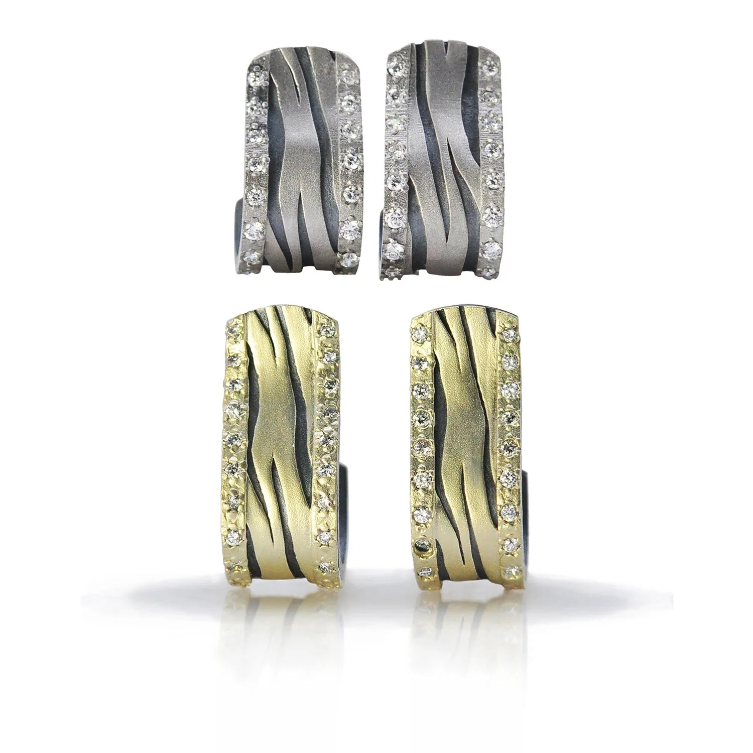Zebra and Tiger Striped J-Hook Earrings | Rebecca Myers Collection