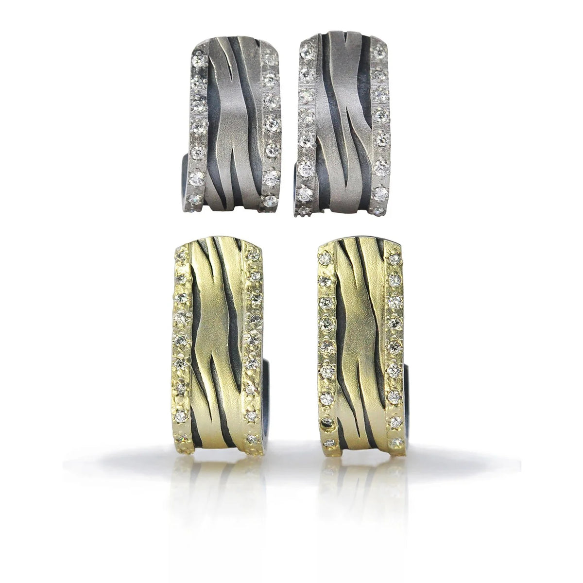 Zebra and Tiger Striped J-Hook Earrings | Rebecca Myers Collection