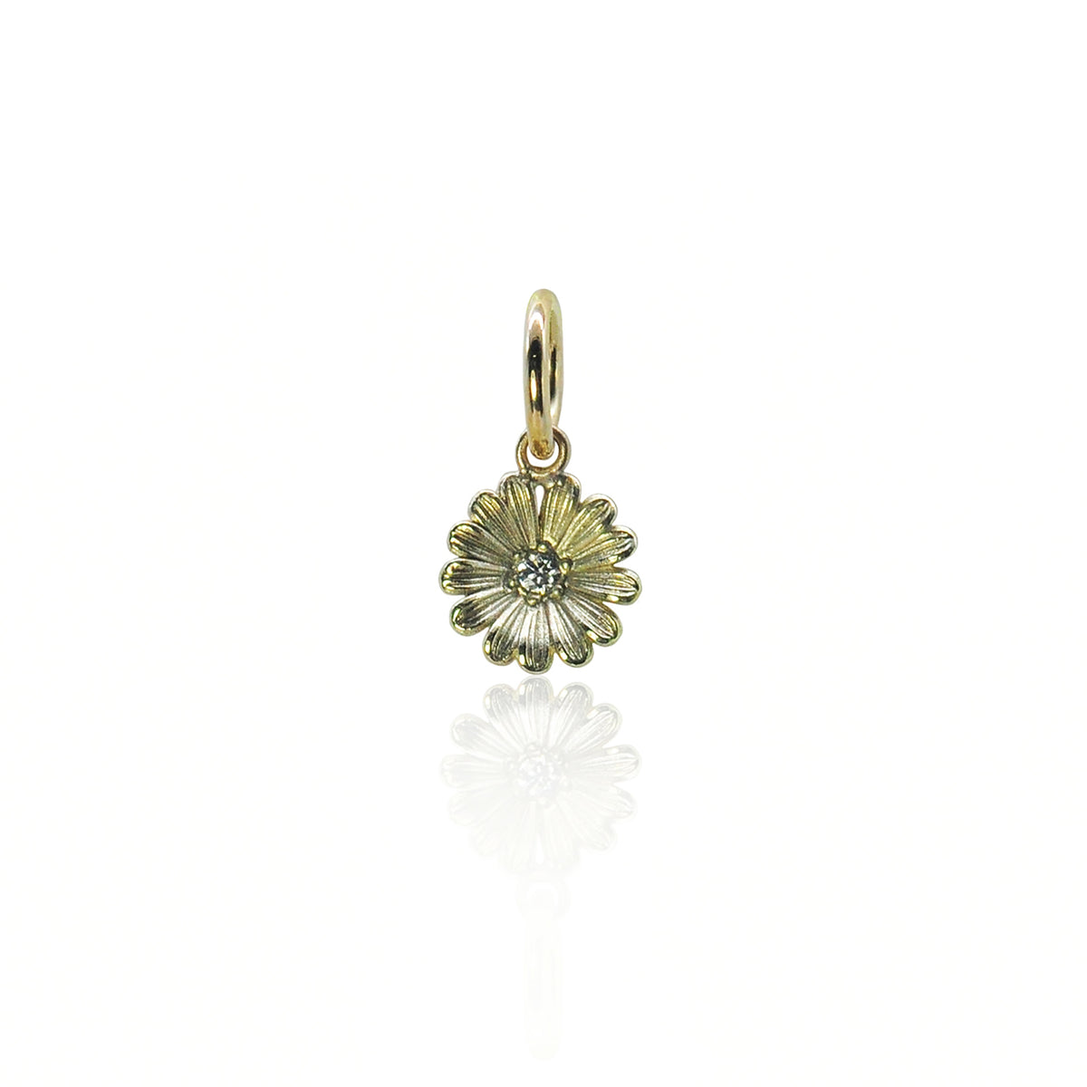 Tiny Gold Shasta Daisy Charm | Rebecca Myers Collection