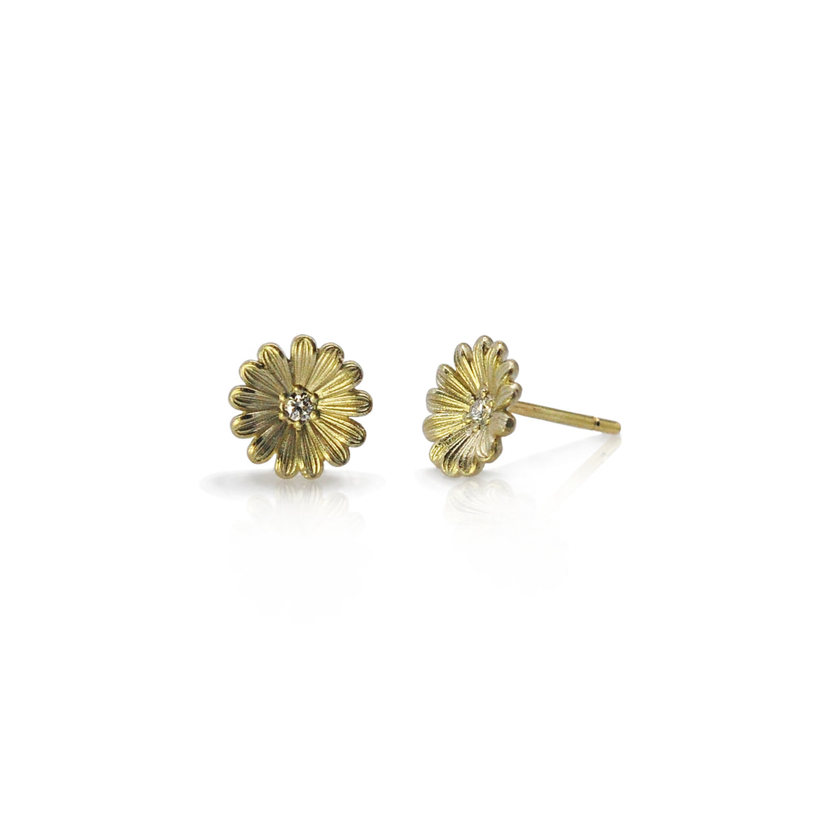 Tiny Shasta Daisy Earrings on posts | Rebecca Myers Collection 
