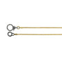 14k Yellow Gold Wheat Chains with Oxidized Silver & Diamond Charm Holder Clasp | Rebecca Myers Collection