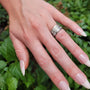Round Fairy Dust Diamond and Gold Rings | Rebecca Myers Collection
