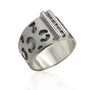 Platinum & Silver Cheetah Print Channel Set Diamond Ring | Rebecca Myers Collection