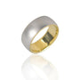 Wide Domed Platinum & Gold Band | Rebecca Myers Collection