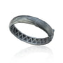 Wide Oxidized Silver Feather Bracelet  | Rebecca Myers Collection