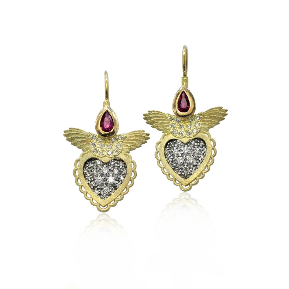 Flying Heart Earrings | Rebecca Myers Collection