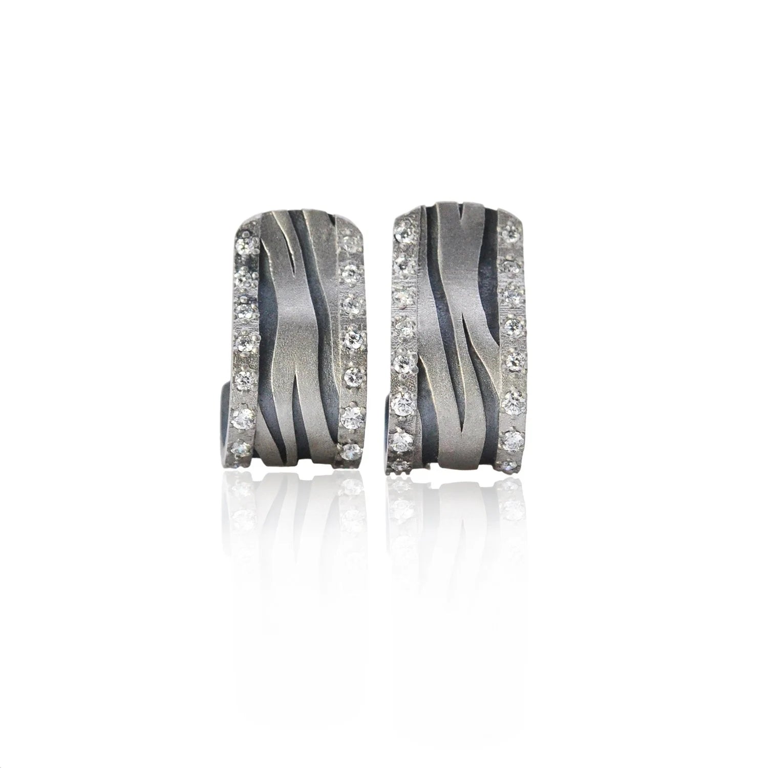 Zebra and Tiger Striped J-Hook Earrings | Rebecca Myers Collection