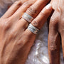 Animal Print Ring on black female model | Rebecca Myers Collection