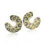 Flat Animal Print Hoop Earrings with Diamonds | Rebecca Myers Collection