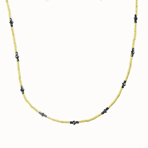 Black Diamond and Gold Bead Necklaces | Rebecca Myers Collections