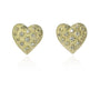 Gold Pave Heart Earrings | Rebecca Myers Collection