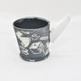 Black & White Winged Escape Cup by Mimi Logothetis, front view | Rebecca Myers Collection