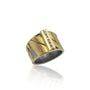 Gold & Silver Monarch Butterfly Print Channel Set Diamond Ring | Rebecca Myers Collection