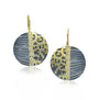 Round Cheetah Print Earrings with Diamonds | Rebecca Myers Collection