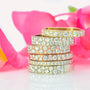 Square Pave Diamond Stacking Rings | Rebecca Myers Collection