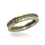 Starry Night Silver and Gold Rings with Diamonds, 4mm | Rebecca Myers Collection